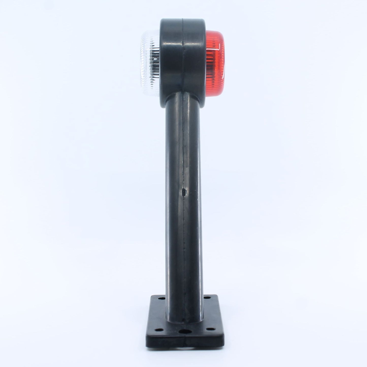 Piloto de gálibo LED derecho con brazo recto, voltaje de 12-24 V, certificación IP67 y homologación E4.