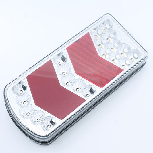 Piloto trasero izquierdo LED rectangular para remolque o tractor. 6 funciones, 12-24 V, IP64 y homologación E4.
