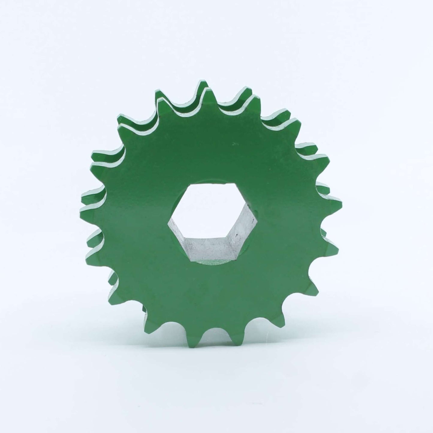 Piñón doble de 17 dientes adaptable para empacadoras John Deere. Repuesto compatible con referencia CC106641. Válido para modelos 540, 545, 550, 570, 572, 582, 592, 590, 852.