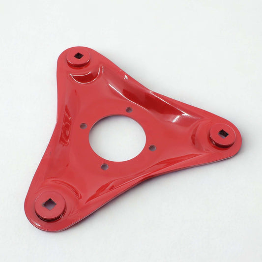 Plato portacuchillas triangular adaptable para segadoras Vicon EXTRA. Repuesto con agujero central de 86mm compatible con referencia KT5513600094.