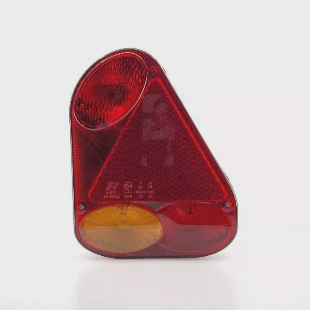 Piloto trasero derecho de bombilla para remolque. 5 funciones, 12 V con homologación E4.