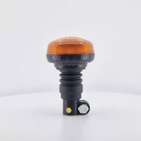 Mini faro rotativo flexible LED, homologado para vehículos agrícolas, de 12-24 V y que cumple la normativa ECE R65.