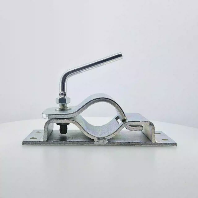 Abrazadera para rueda jockey de remolque y caravana, con un diámetro de 60 mm.