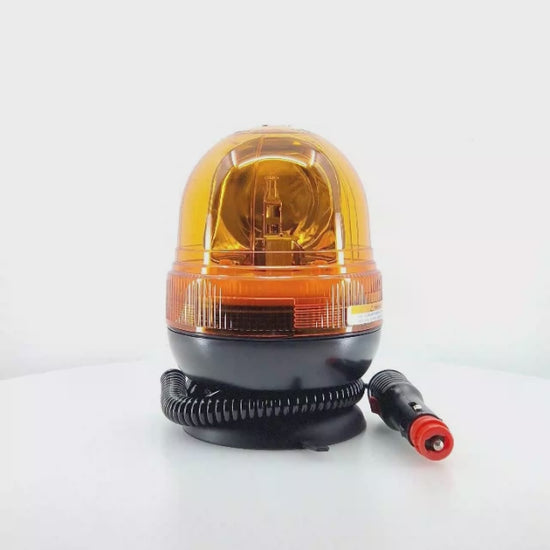 Faro rotativo magnético y con motor, homologado para vehículos agrícolas, de 12-24 V y que cumple la normativa ECE R65.