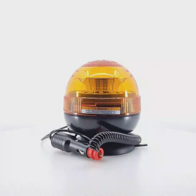 Faro rotativo magnético LED, homologado para vehículos agrícolas, de 12-24 V y que cumple la normativa ECE R65.