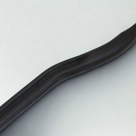 Púa carga pacas curva larga reforzada (diente o pincho para fardos). Longitud 810 mm y diámetro 35 mm.