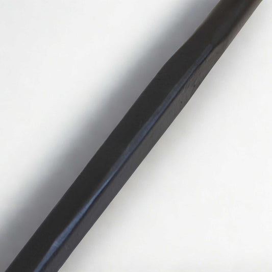 Púa carga pacas reforzada (diente o pincho para fardos). Longitud 1100 mm y diámetro 45 mm. Acero forjado.