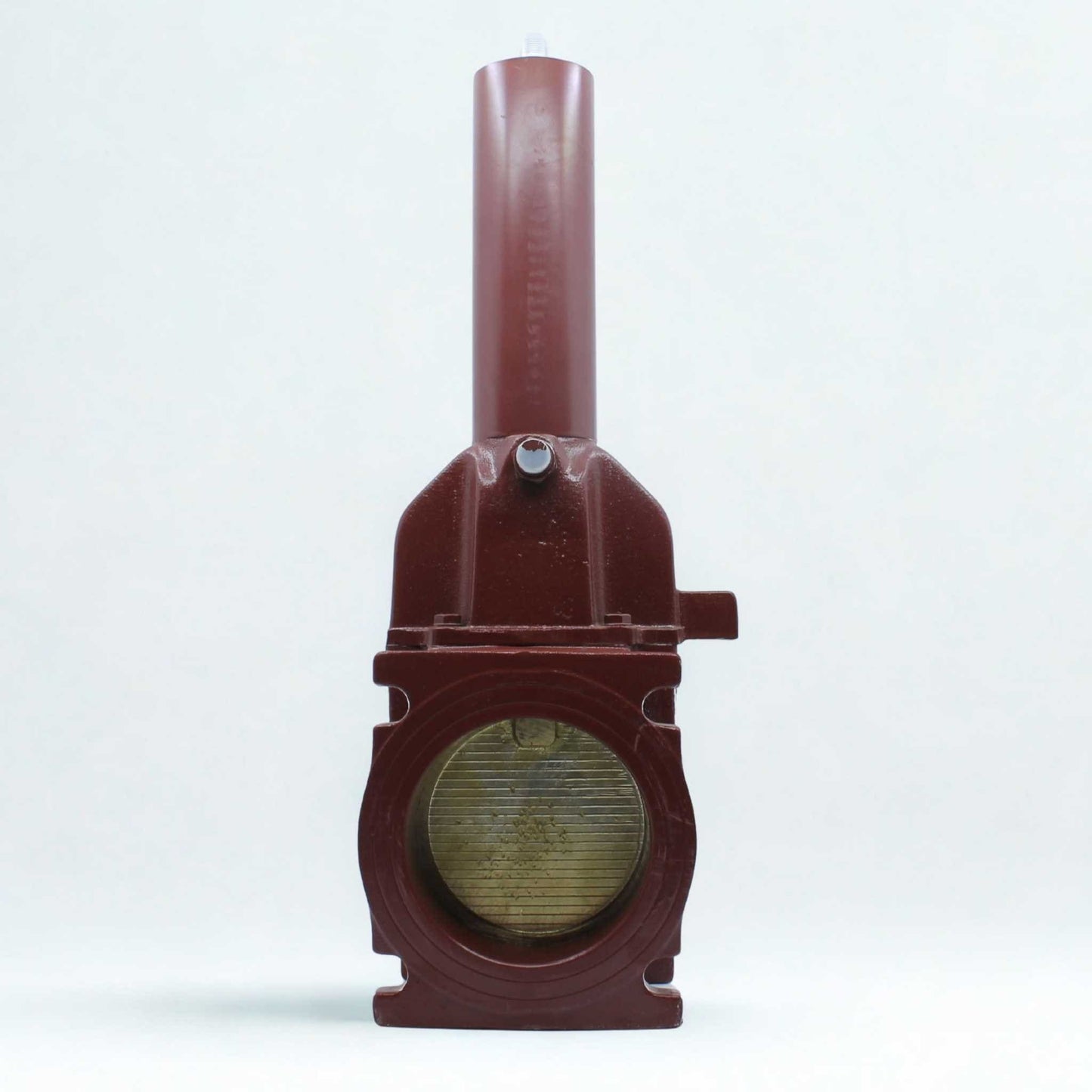 Tajadera o compuerta de válvula hidráulica Hertell Lau de 125 mm (5 pulgadas) de diámetro, macho, sin manillas y diseñada para su uso en cubas y cisternas de riego y purín.