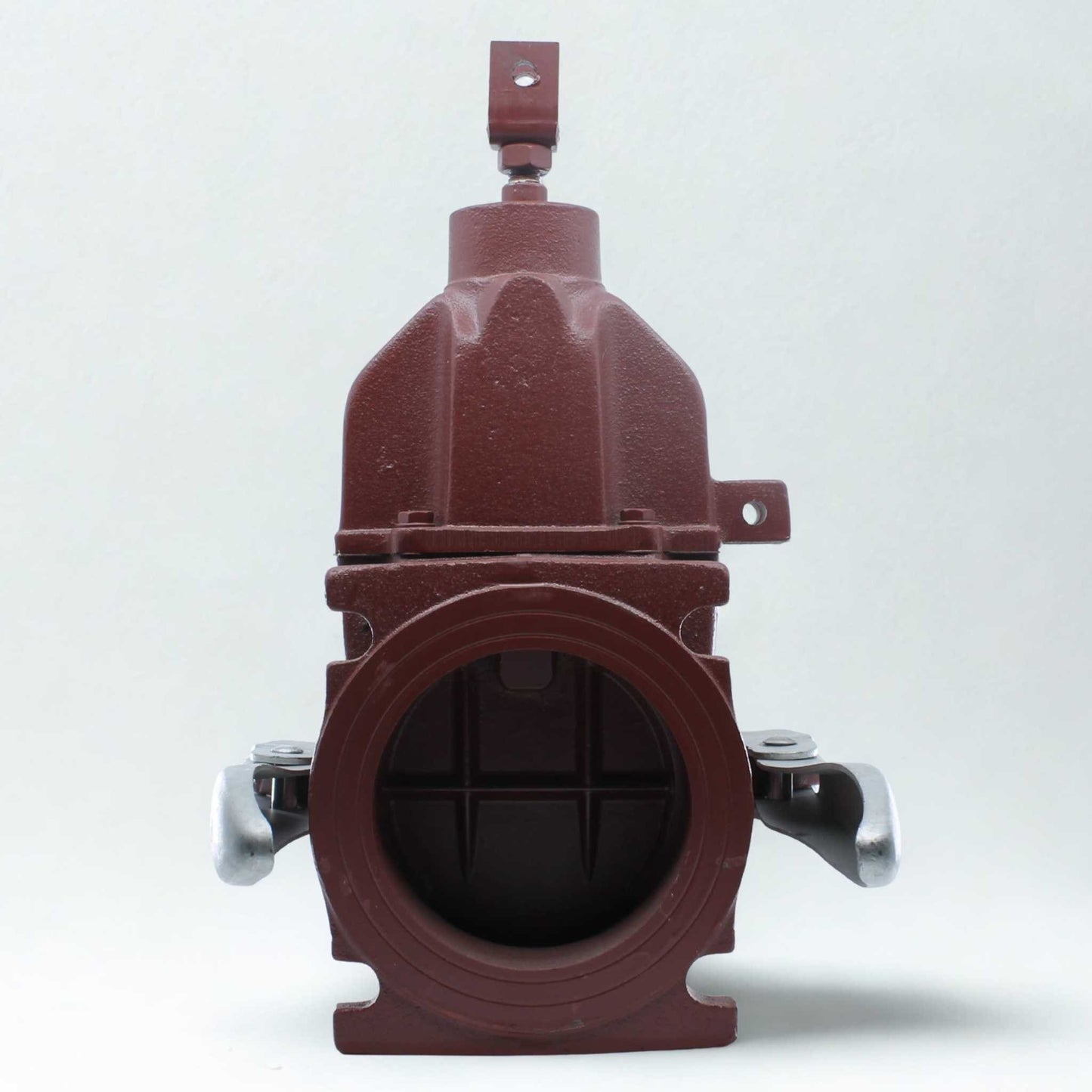 Tajadera o compuerta de válvula manual Hertell Buru de 125 mm (5 pulgadas) de diámetro, hembra, con manillas y diseñada para su uso en cubas y cisternas de riego y purín.