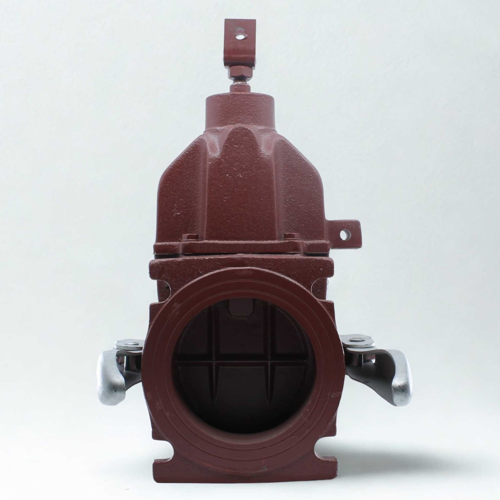Tajadera o compuerta de válvula manual Hertell Buru de 125 mm (5 pulgadas) de diámetro, hembra, con manillas y diseñada para su uso en cubas y cisternas de riego y purín.