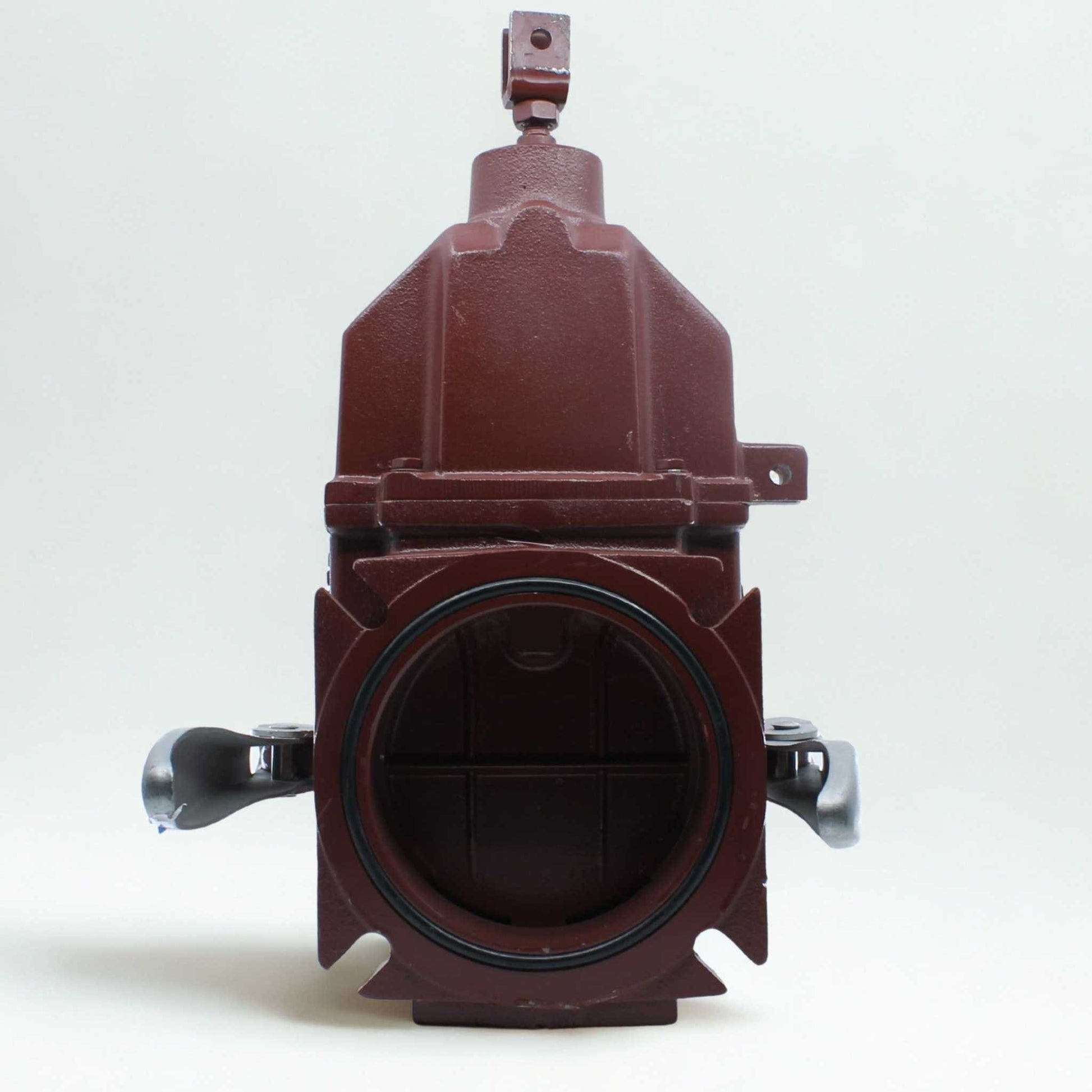 Tajadera o compuerta de válvula manual Hertell Buru de 150 mm (6 pulgadas) de diámetro, hembra, con manillas y diseñada para su uso en cubas y cisternas de riego y purín.
