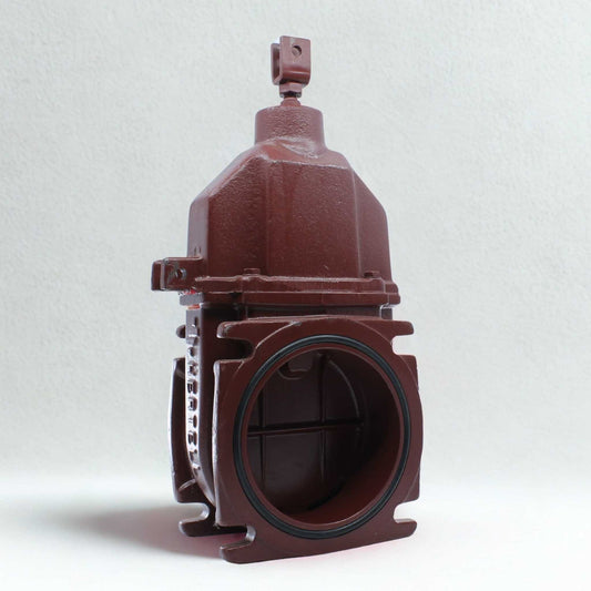 Tajadera o compuerta de válvula manual Hertell Lau de 150 mm (6 pulgadas) de diámetro, macho, sin manillas y diseñada para su uso en cubas y cisternas de riego y purín.