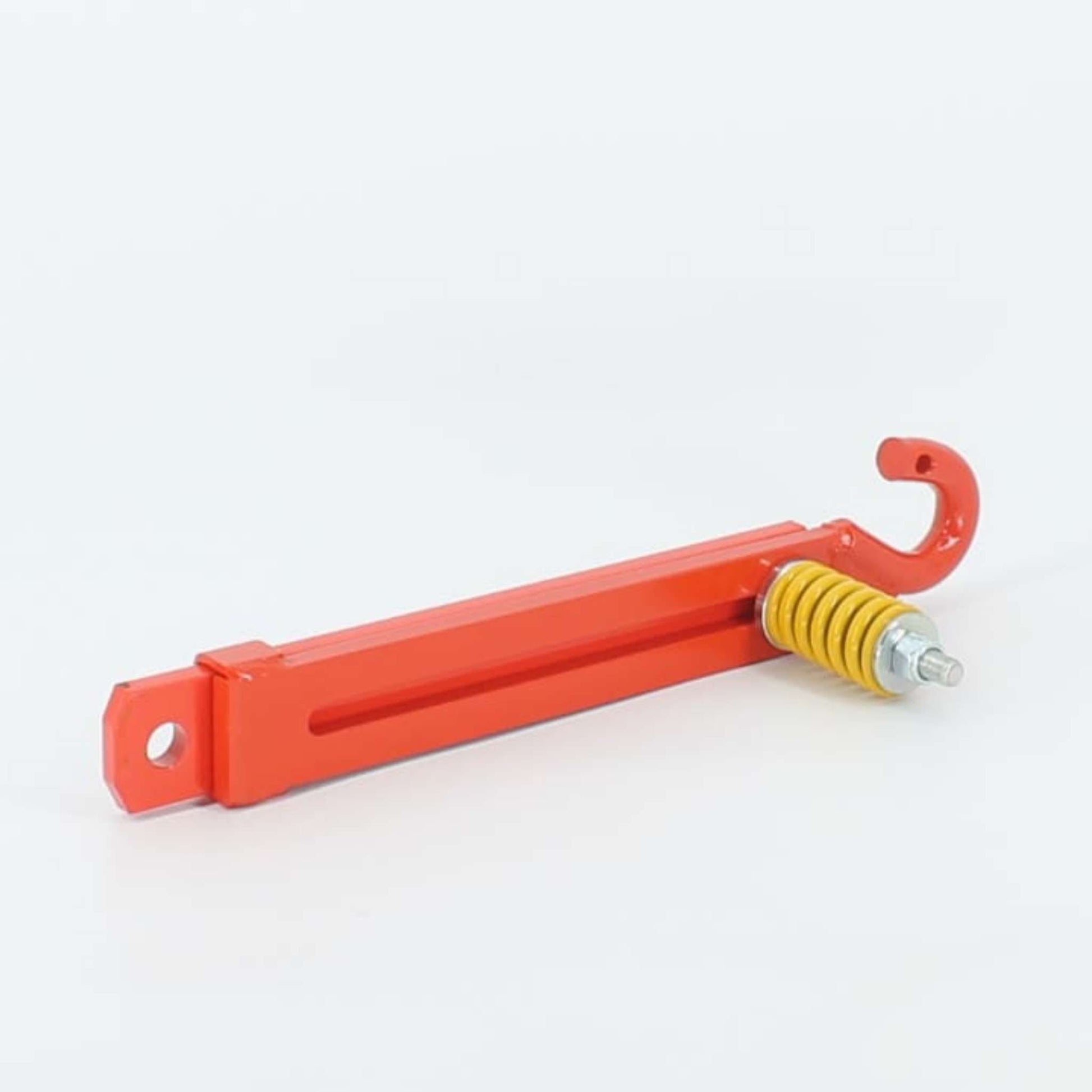 Tirante muelle disparador original Gaspardo ref. 12217691 en posición 71, TAB 951-11. Mecanismo de seguridad de acero rojo con gancho y muelle amarillo para modelos FBR.
