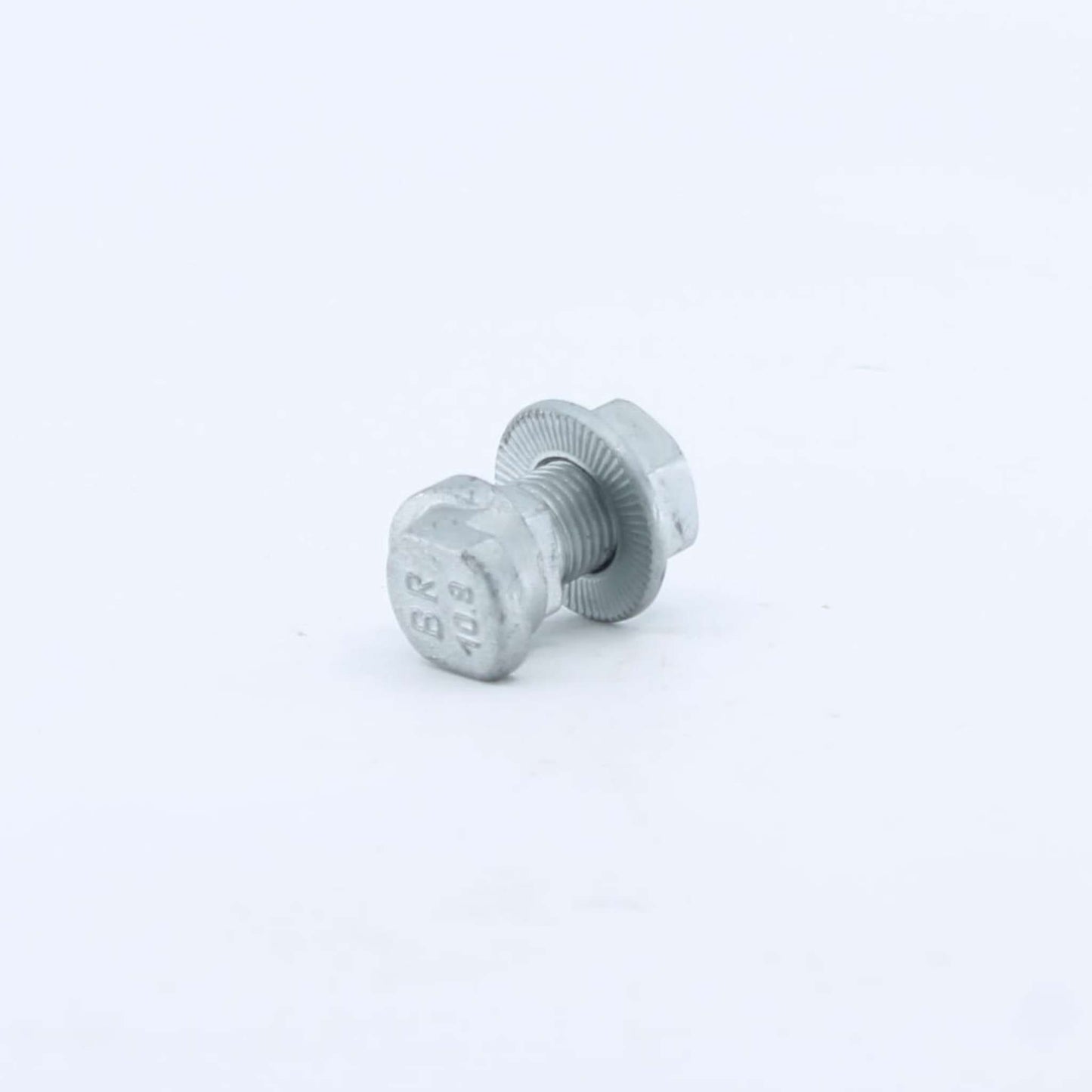 Tornillo de cuchilla Tipo 2 para sistema de enganche rápido adaptable a segadora Fella SM. Incluye tuerca con brida y arandela estriada, referencia 426883.