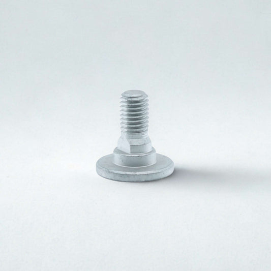 Tornillo de sujeción para cuchillas de segadora rotativa Krone. Tornillo de alta resistencia con fijador de roscas azul integrado.