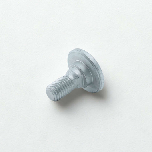 Tornillo de sujeción para cuchillas de segadora rotativa Krone. Tornillo de alta resistencia con fijador de roscas azul integrado.
