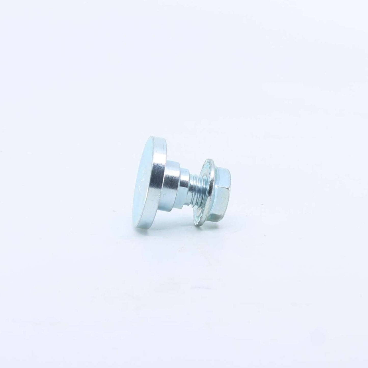 Tornillo portacuchillas con tuerca autoblocante estriada adaptable a segadora rotativa Claas. Tipo de producto de alta resistencia para barra de corte.