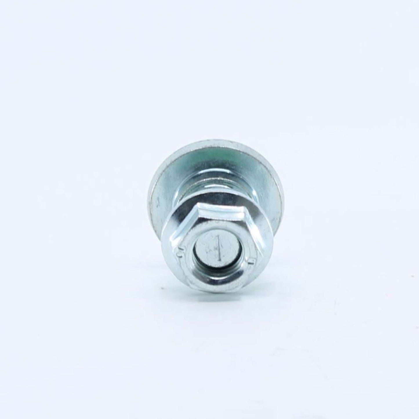 Tornillo portacuchillas con tuerca de seguridad adaptable para segadora Fella. Medidas M12, asiento liso diámetro 18 mm y resistencia 10.9, referencia 426887.