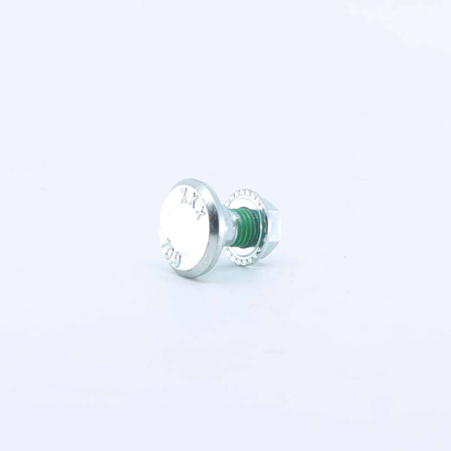 Tornillo portacuchillas con tuerca de seguridad adaptable para segadora Fella. Medidas M12, asiento liso diámetro 18 mm y resistencia 10.9, referencia 426887.
