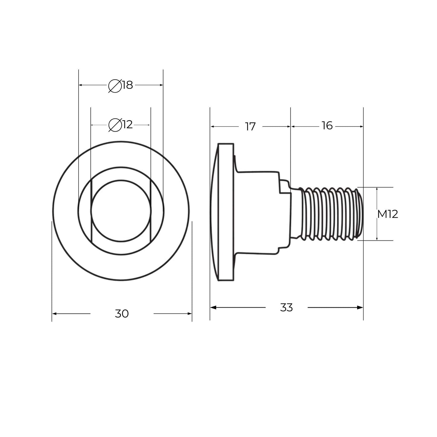 Tornillo portacuchillas con tuerca y arandela adaptable para segadora Kuhn GMD y FC. Medidas M12, asiento diámetro 18 mm y resistencia 12.9, referencia 56115800.